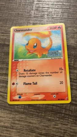 Pokemon Charmander EX Crystal Guardians Stanped Reverse Holo Card 48/100 English - Image 1