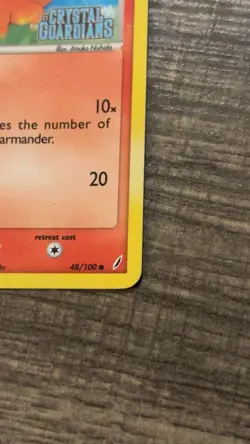 Pokemon Charmander EX Crystal Guardians Stanped Reverse Holo Card 48/100 English - Image 4