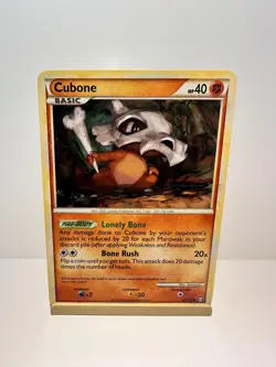 Cubone 60/102 Common HGSS Triumphant Pokemon Lightly Played - Image 1