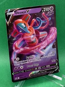 Pokemon Deoxys V SWSH266 Sword & Shield Holo Black Star Promo NM - Image 1