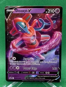 Pokemon Deoxys V SWSH266 Sword & Shield Holo Black Star Promo NM - Image 2