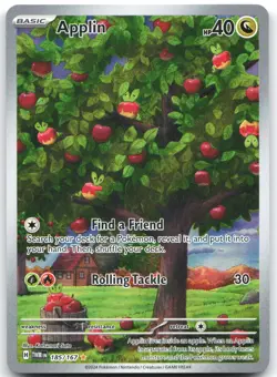 Applin 185/167 Illustration Rare Twilight Masquerade Pokemon Near Mint - Image 1