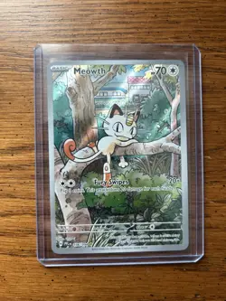 Pokemon Meowth 106/094 – Phantasmal Flames – English IR (Illustration Rare) - Image 1