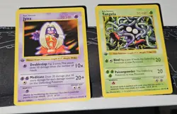 2 Vintage Pokemon 1st Edition Base Set (Shadowless) Jynx & Tangela - Image 1