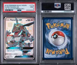 2018 Pokemon Sun Moon Promo Hidden Fates Rayquaza Gx #177A PSA 9 - Image 3