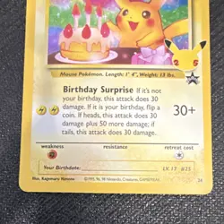 Birthday Pikachu 24/53 Pokemon TCG Celebrations Classic Collection NM - Image 3