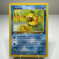 Pokemon Psyduck 53/62 & Golduck 35/62 1st Edition Fossil Set - Image 2