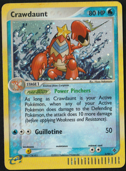 Crawdaunt 3/97 - Pokemon TCG Dragon Set - Rare, Holo, NM - Image 1