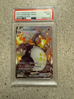 Pokemon Shining Fates Charizard VMAX SV107/SV122 Holo Card PSA 9. NEW CERT 8/25 - Image 1