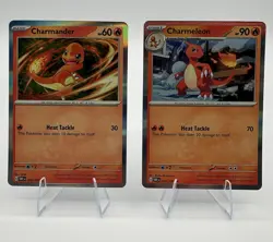 Charmander & Charmeleon 26/197 & 27/197 Scarlet & Violet Pokemon NM - Image 1