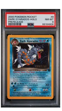 Pokemon 1st Edition Team Rocket Dark Gyrados Holo PSA 8 - Image 1