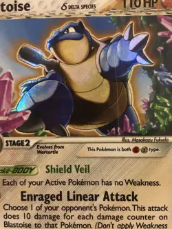 Pokemon TCG Blastoise 2/100 Delta Species Holo Rare EX Crystal Guardians - Image 3