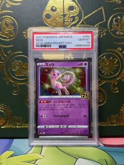 2021 Pokemon Jpn MEW #002 25th Anniversary Collection PSA 10 Gem Mint - Image 1