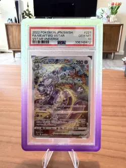 PSA 10 Mewtwo VSTAR SAR 221/172 VSTAR Universe Japanese Pokemon 2022 - Image 1