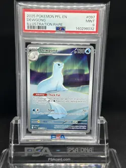2025 POKEMON PFL EN-PHANTASMAL FLAMES ILLUSTRATION RARE #097 DEWGONG PSA 9 - Image 1