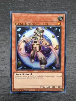 YuGiOh! Gem-Knight Lazuli BLMM - Error Misprint Name Shift 1st Edition Near Mint - Image 2
