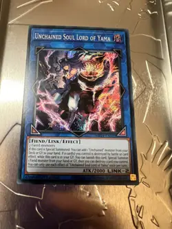 MP24-EN101 Unchained Soul Lord of Yama Prismatic Secret Rare 1st Edition YuGiOh - Image 1