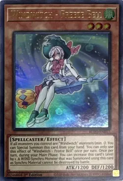 Yu-Gi-Oh! - Yugioh Windwitch - Freeze Bell BLVO-EN017 Ultra Rare - 1st Ed - NM/M - Image 1