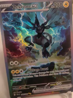 *Custom-made*HighQuality,English Zekrom Ex #166"Display Card" - Image 2