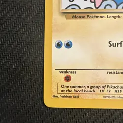 WOTC Black Star Promo Surfing Pikachu #28 Pokemon Card NM! - Image 4