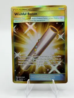 Wishful Baton - 121/111 - Pokemon Crimson Invasion Sun Moon Secret Rare Card NM - Image 1
