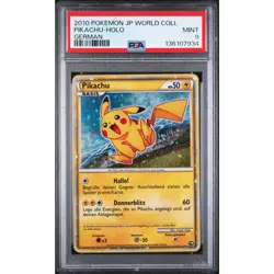 Pokemon Pikachu World Collection Germany 2010 PSA 9 Japanese graded Card MINT - Image 1