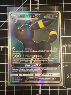Pokemon TCG Umbreon GX Card Sun & Moon 142/149 - Image 1