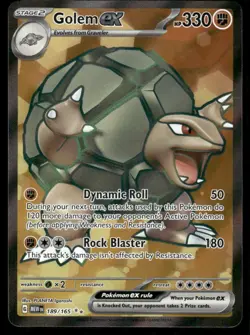 Pokemon Cards Golem ex 189/165 151 Ultra Rare NM - Image 1