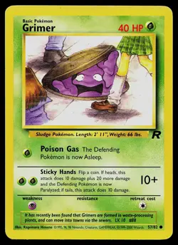 Pokemon Card Team Rocket Grimer 57/82 Common - Image 1