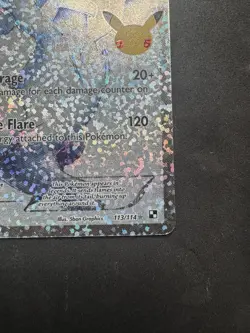 Pokemon TCG Reshiram Full Art Holo Card 113/114 Celebrations Classic Collection - Image 5