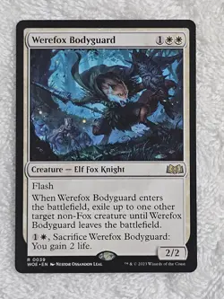 MTG Werefox Bodyguard - Wilds of Eldraine (WOE) #39 Magic Card Rare NM - Image 1