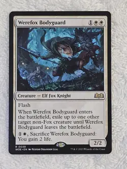 MTG Werefox Bodyguard - Wilds of Eldraine (WOE) #39 Magic Card Rare NM - Image 2