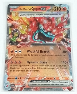 Heartflame Mask Ogerpon Ex 17/131 Prismatic Evolutions Holo Rare Pokemon Card... - Image 1