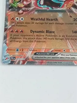 Heartflame Mask Ogerpon Ex 17/131 Prismatic Evolutions Holo Rare Pokemon Card... - Image 3