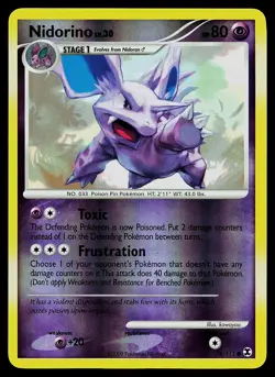Pokemon Card - Nidorino Rising Rivals 74/111 Common Reverse Holo - Image 1