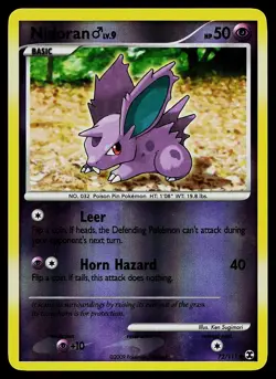 Pokemon Card - Nidoran M Rising Rivals 72/111 Common Reverse Holo - Image 1