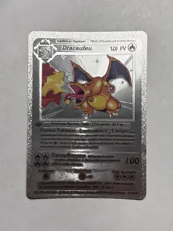 DRACAUFEU 4/102 Base Set Vintage Silver Foil RARE Fan Art Display Card NM - Image 1