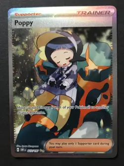 Poppy 227/197 Obsidian Flames ILLUSTRATION RARE HOLO Trainer Pokemon Card NM - Image 1