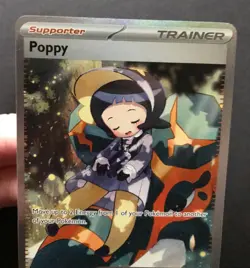 Poppy 227/197 Obsidian Flames ILLUSTRATION RARE HOLO Trainer Pokemon Card NM - Image 4