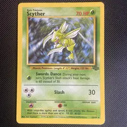 Scyther 26/64 Non Holo Jungle Set Rare Pokemon Card WOTC LP - Image 1