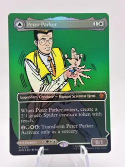 Peter Parker 0232 Borderless Foil Marvel’s Spider-Man SPM MTG NM - Image 1