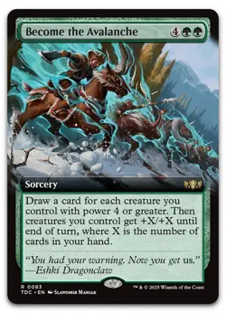 Become the Avalanche (Extended Art) #83 (NM) Tarkir Dragonstorm TDC Magic MTG - Image 1