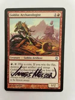 MTG ARTIST PROOF DARKSTEEL GOBLIN ARCHAEOLOGIST NM/M SIGNED ARTIST JIM NELSON - Image 1