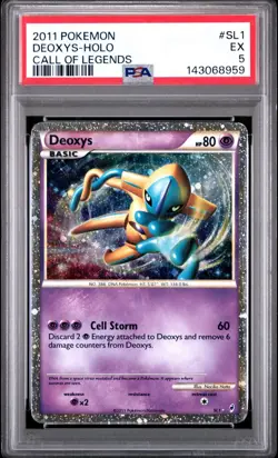 PSA 5 Deoxys Call of Legends Shiny Holo Foil Rare SL1 2011 Pokemon EX - Image 1