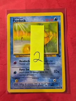 1999 Pokemon Fossil Unlimited #53 Psyduck, C, NF/H, cd2 - Image 3