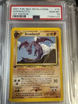 Pokemon Neo Revelation 15/64 Aerodactyl 1st Edition PSA 10 Gem Mint - Image 1