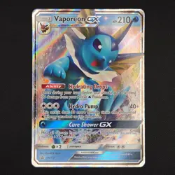 Pokemon TCG Card Vaporeon GX SM172 Sun Moon Black Star Promo Holo - MP - Image 1
