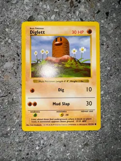 Pokemon TCG Cards SHADOWLESS Base Set Diglett 47/102 - Image 3