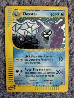 Expedition Cloyster #8 English Holo Rare 8/165 - HP 2002 Pokemon E Reader - Image 1