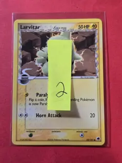 2006 Pokemon EX Dragon Frontiers #52 Larvitar DS, C, NF/H, cd2 - Image 3